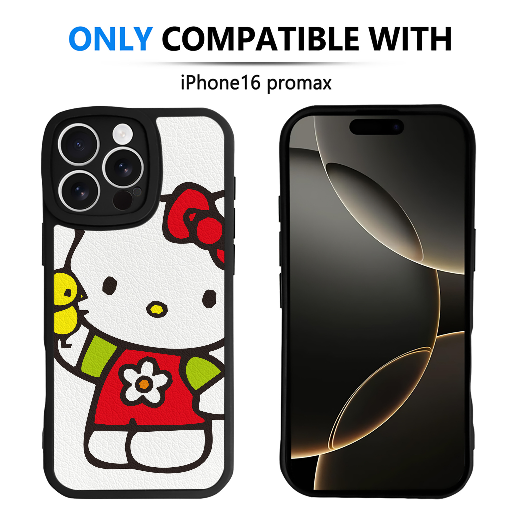 （画像用） Hello Kitty ハローキティ 【iPhone 16シリーズ対応】シリコンスマホケース（レザー調） 材質：シリコン